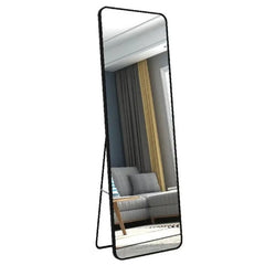 Huitich floor mirror with aluminum alloy frame mirror featuring a sleek full-length design and stand