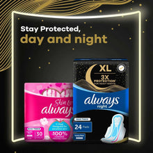 Always sanitary pad boxes, including pink and blue maxi thick winged packs