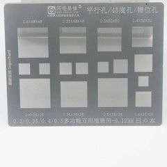 Huitich stainless steel template plate with multiple BGA pad patterns and sizes universal BGA stencil for soldering