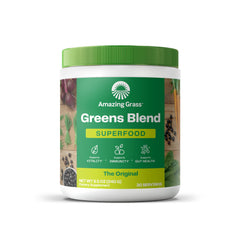 Amazing Grass Greens Blend superfood jar with green lid and label green superfood powder UAE