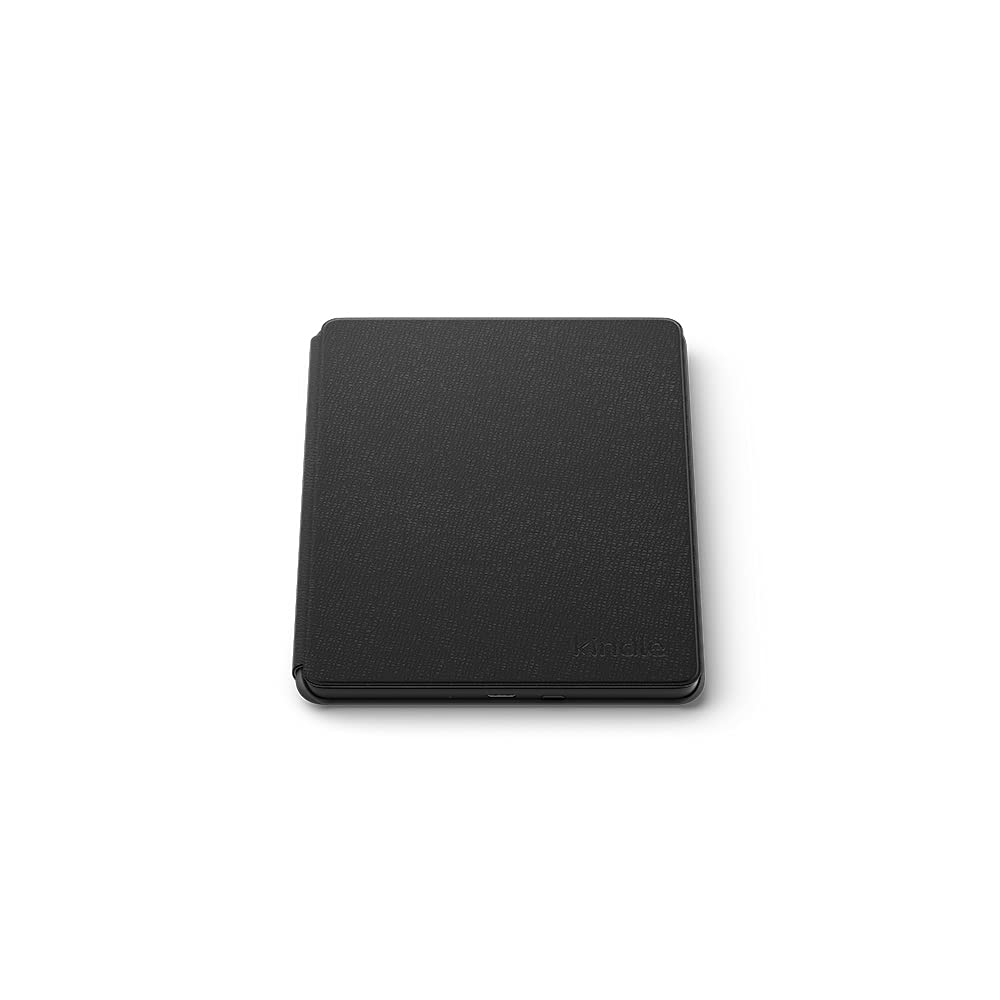 Huitich AMZ 11th generation Kindle case black with textured protective cover closed on white background