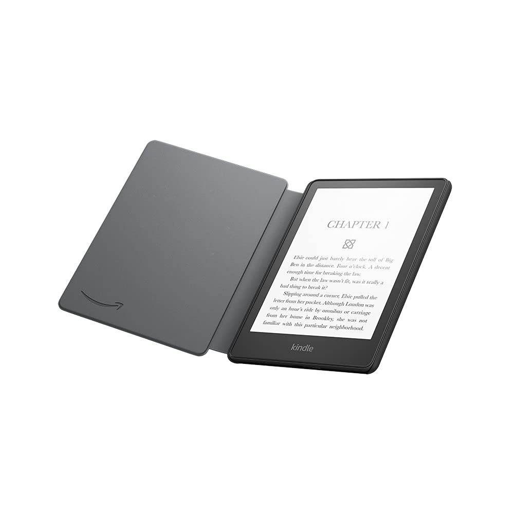 Huitich AMZ 11th generation Kindle case black with protective cover open showing Kindle screen