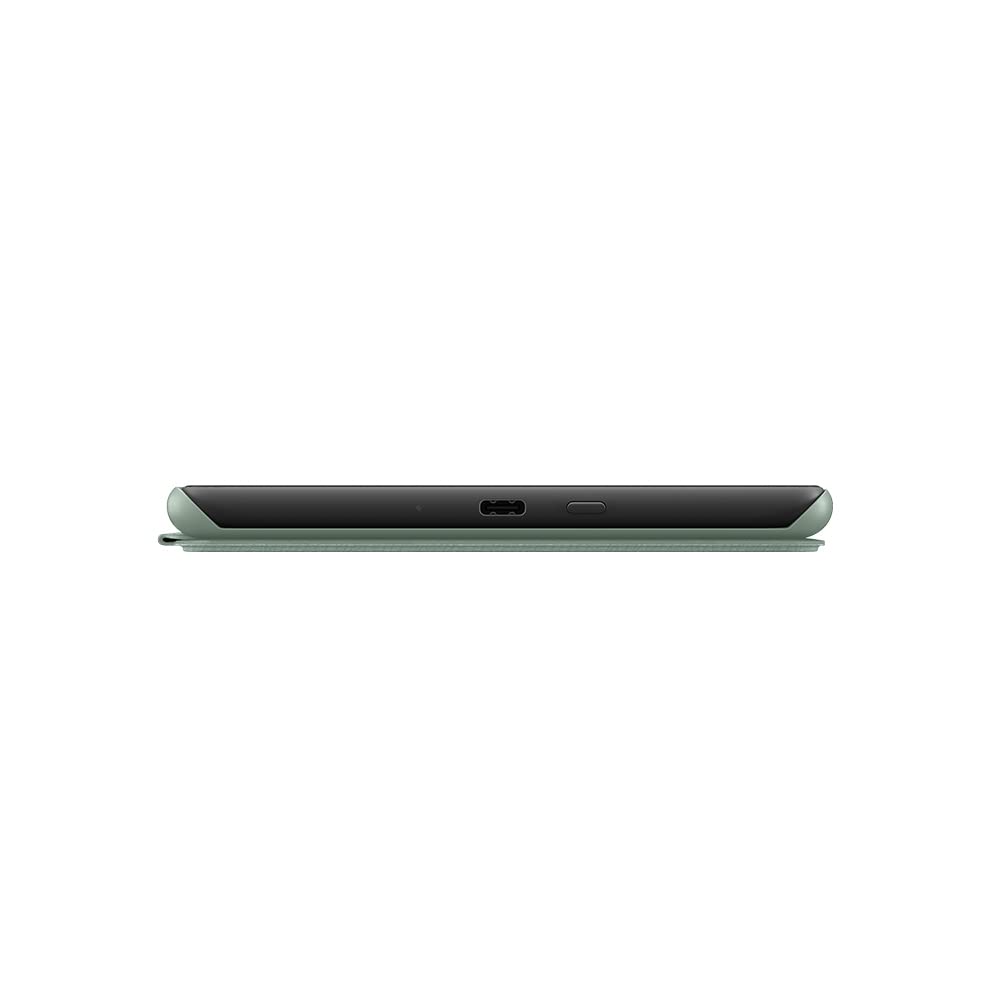 Agave Green Kindle case 11th generation shown from side with device enclosed