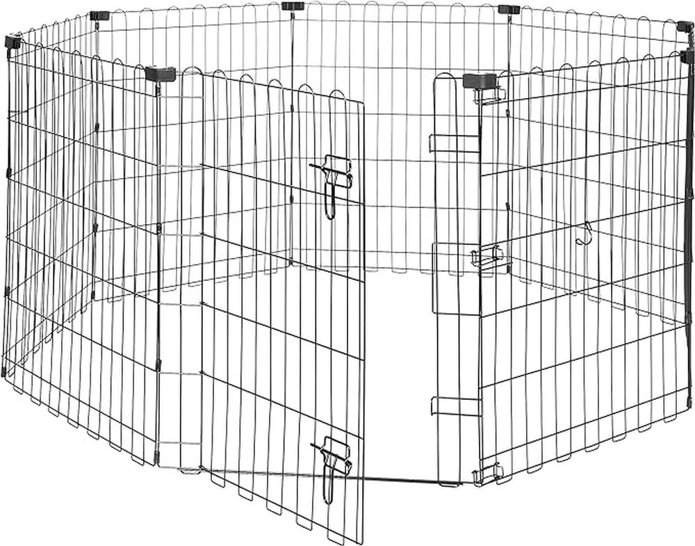 Huitich foldable metal dog playpen for secure pet play and training indoors or outdoors