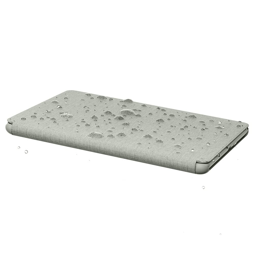 Gray water-resistant Kindle Paperwhite 11th Generation cover with textured surface and protective design