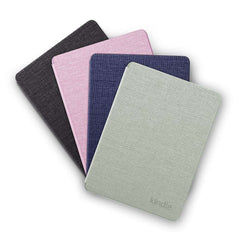 Huitich AMZ Kindle Paperwhite 11th Generation cover in black pink blue and gray fabric textures