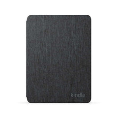 Black Kindle Paperwhite fabric case with textured surface and Kindle logo on front cover
