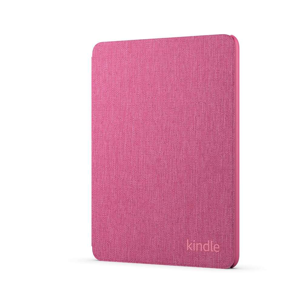 Huitich AMZ pink Kindle Paperwhite fabric case with soft textured cover and embossed kindle logo