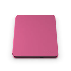 Pink Kindle Paperwhite plant-based case with smooth finish and embossed Kindle logo