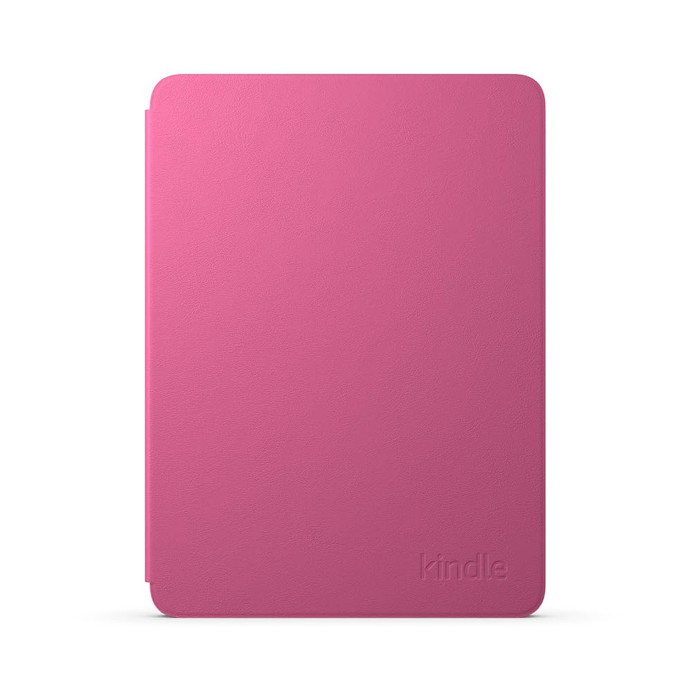 Pink Kindle Paperwhite plant-based case by Huitich AMZ with smooth texture and embossed Kindle logo