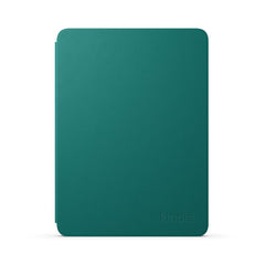 Teal Kindle Paperwhite plant-based cover with smooth texture and embossed Kindle logo