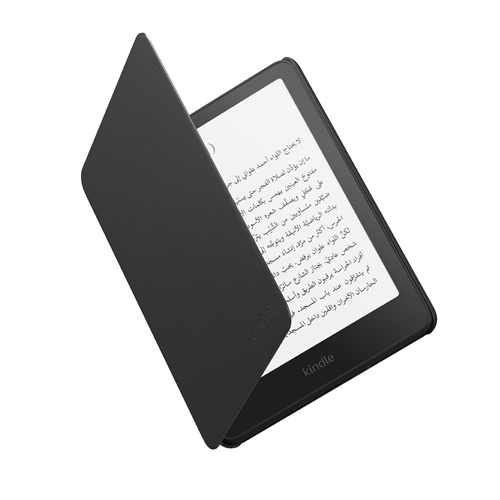 Huitich AMZ black protective cover for Kindle Paperwhite with a sleek folding front flap