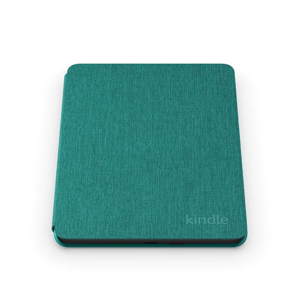 Teal waterproof Kindle cover fabric case with textured surface for Kindle devices