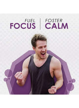 Magnesium Glycinate 350 mg promotional card with “Fuel Focus | Foster Calm” text