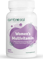 Ambrosial Women's Multivitamin with Natural Extracts of Grape Seed, Green Tea, and Ginkgo Biloba in 120 Tablets