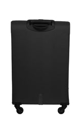 American Tourister large softside travel trolley in black with four swivel wheels and top handle