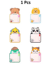 Animal-themed mini whiteboard set with six cute designs and matching colored markers