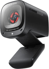 Anker 2K webcam for laptop with 95 degree adjustable field of view and sleek black design