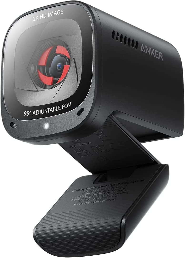 Anker 2K webcam for laptop with 95 degree adjustable field of view and 2K HD image quality