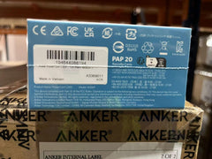 Anker PowerConf C200 2K webcam for laptop packaging box with product details and certification labels