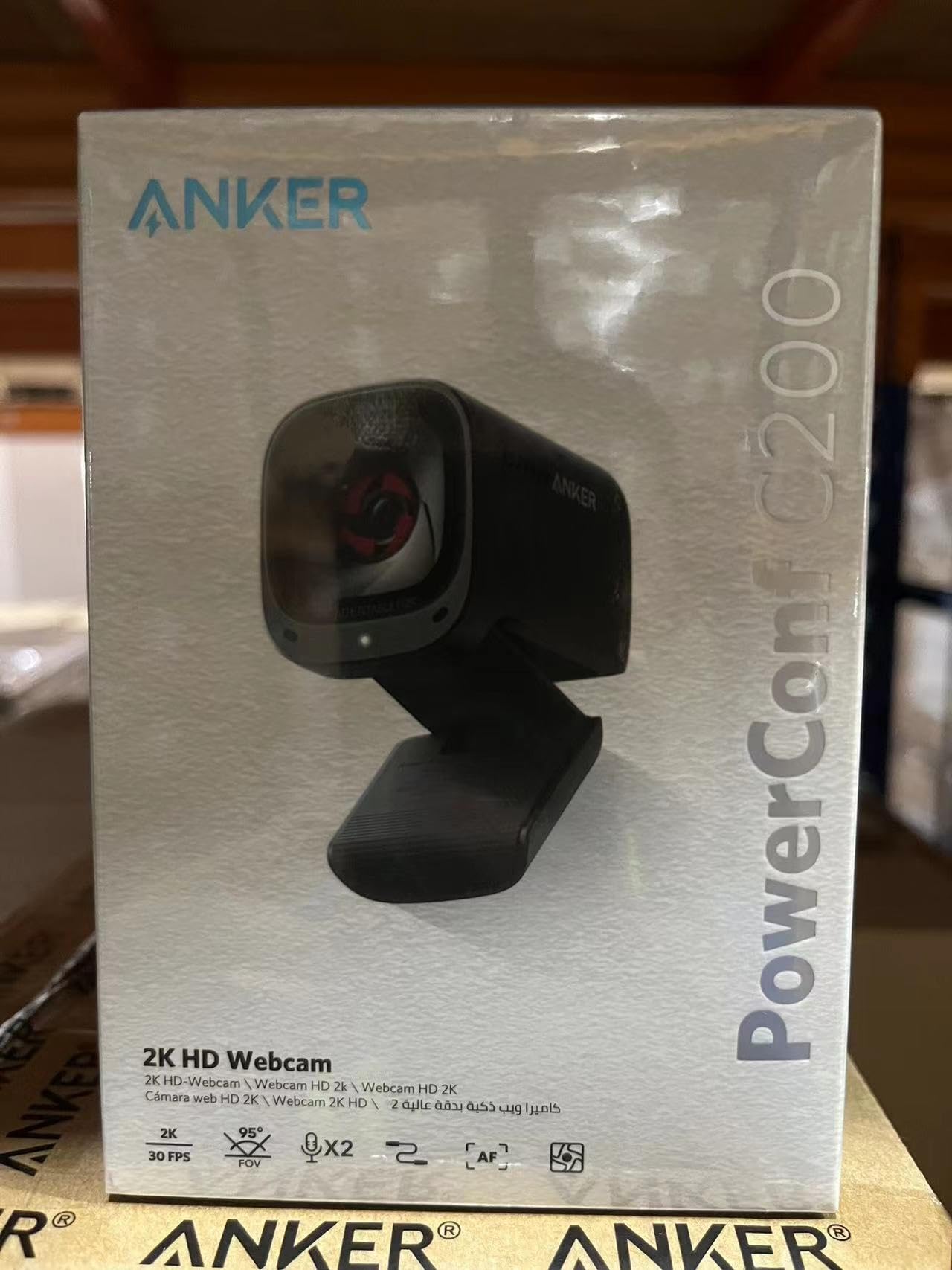 Anker PowerConf C200 2K webcam for laptop with HD video and adjustable clip mount