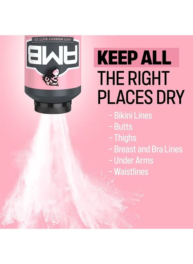 Anti Monkey Butt Body Powder for women, effective anti chafing powder for women, keeps skin dry and comfortable