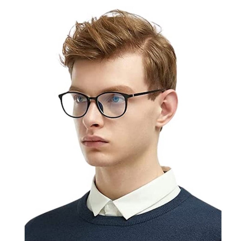 Huitich blue light glasses worn by man with black frames anti radiation eyeglasses UAE