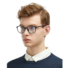 Huitich blue light glasses worn by man with black frames anti radiation eyeglasses UAE