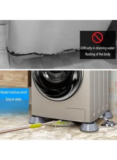 Huitich anti-vibration pads for washing machine preventing moisture damage and rust on appliance base