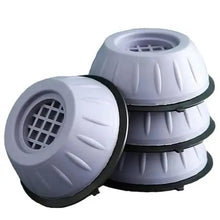 Gray vibration-dampening washing machine pads, vented top, set of two