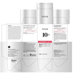 Anua 10 plus Niacinamide 10 TXA 4 Serum box showing tranexamic acid serum fragrance free label