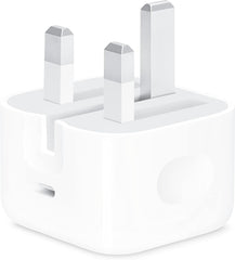 White fast charging adapter for iPhone with UK plug from Visit the Apple Store