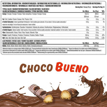 Back label panel for ISO-XP whey protein isolate with Choco Bueno flavor splash