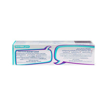 Kids toothpaste box side, teal and white, child-friendly fresh mint flavor, 50 ml