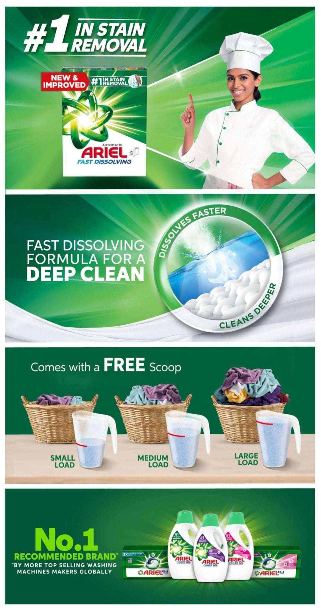 Ariel Fast Dissolving Laundry Detergent 9kg Automatic - Mumzar