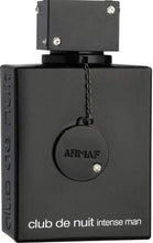Black Eau de Toilette bottle with ARMAF logo and hanging round charm