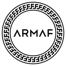 ARMAF logo emblem inside a circular patterned border