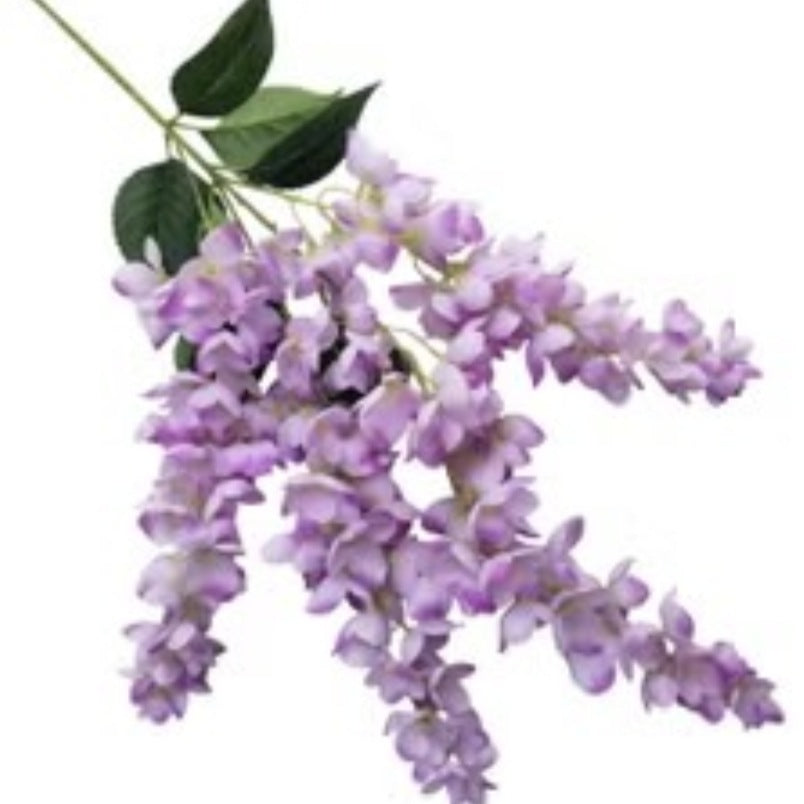 Huitich artificial hanging lavender flowers with green leaves for home decor and floral arrangements