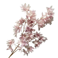 Huitich artificial orchid flower garland with delicate light pink blossoms on brown stems