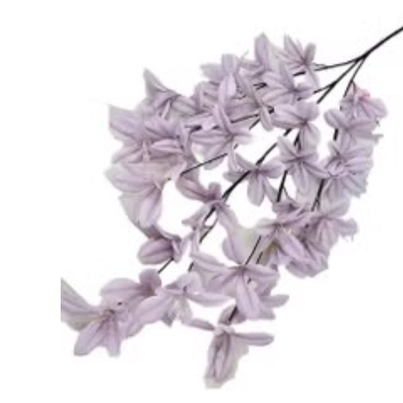 Huitich artificial orchid flowers in soft purple with delicate petals on thin stems