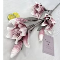 Huitich artificial pink flower decor with delicate petals and realistic textured buds