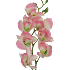 Huitich artificial red rose flowers branch with delicate pink and white petals for decoration