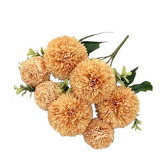 Huitich artificial rose flowers for home decor in peach with green leaves bouquet