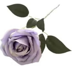 Huitich lavender artificial wedding roses with green leaves for elegant wedding decor
