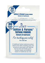 Ashton & Parsons teething powder box, 30-count sachet pack
