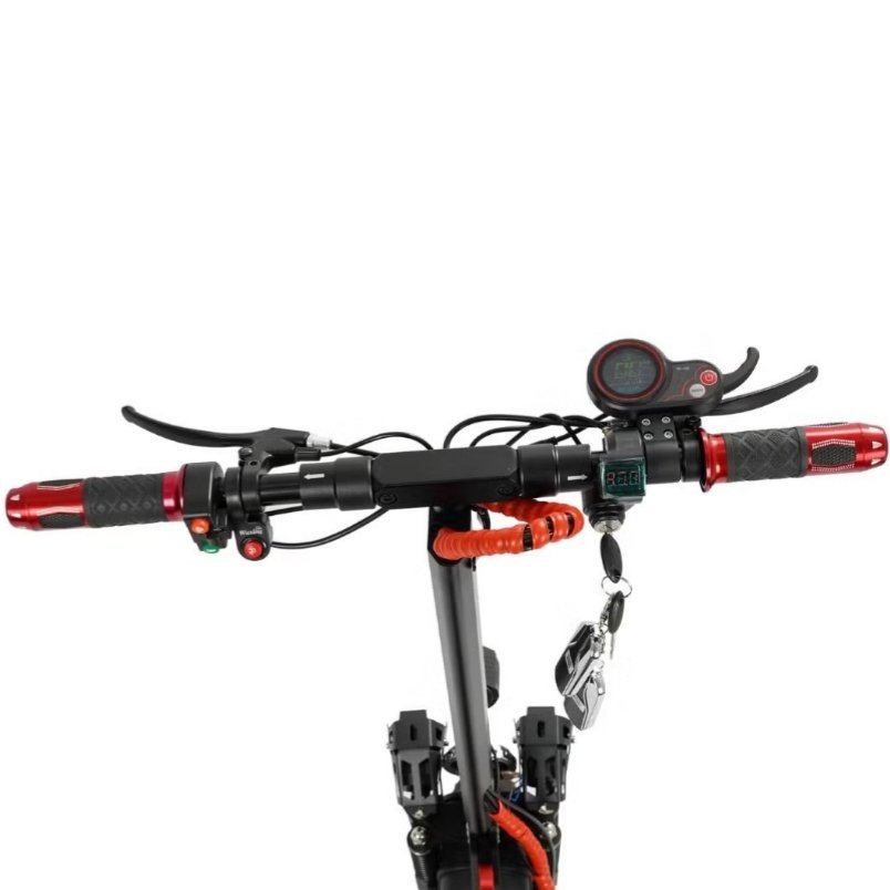 Handlebar of Huitich Aster electric scooter 2000W UAE with digital display and brake controls