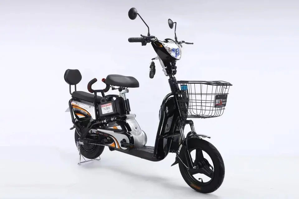 Aster High power electric bicycles With Grocery Basket high-quality iron body and long driving distance - Mumzar.com