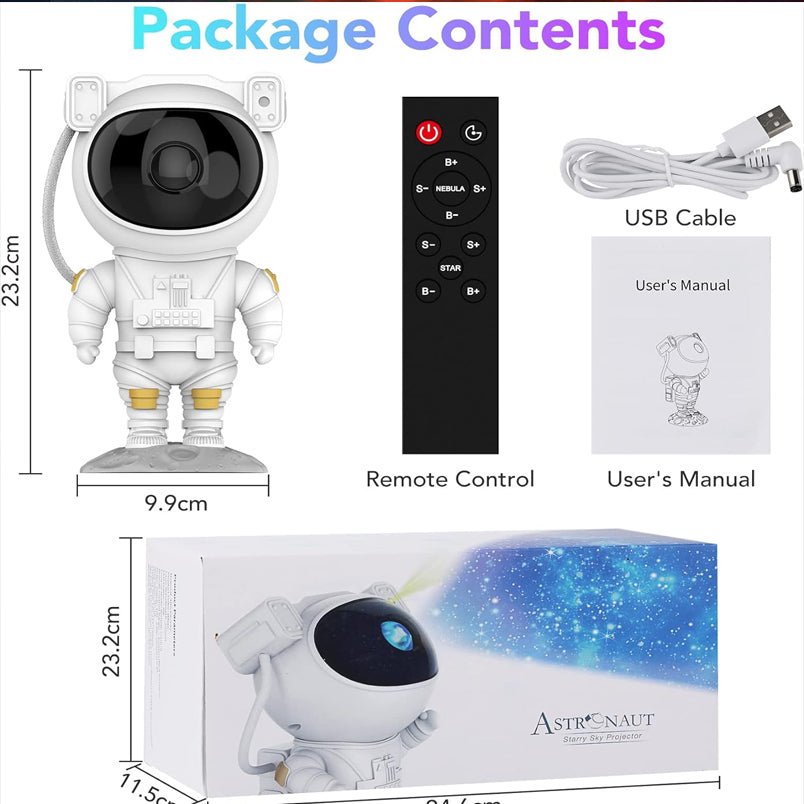 Huitich astronaut LED galaxy lamp UAE with remote control USB cable and user manual night light