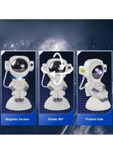 Astronaut night light showing rotating and magnetic suction placement views