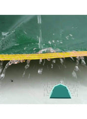 Waterproof feature of Huitich automatic pop up camping tent showing water runoff from tent fabric